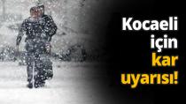 Kocaeli'ye Kar Uyarısı Geldi