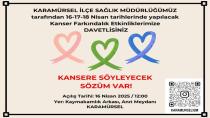 Kanser Farkındalık Etkinliğine Davet
